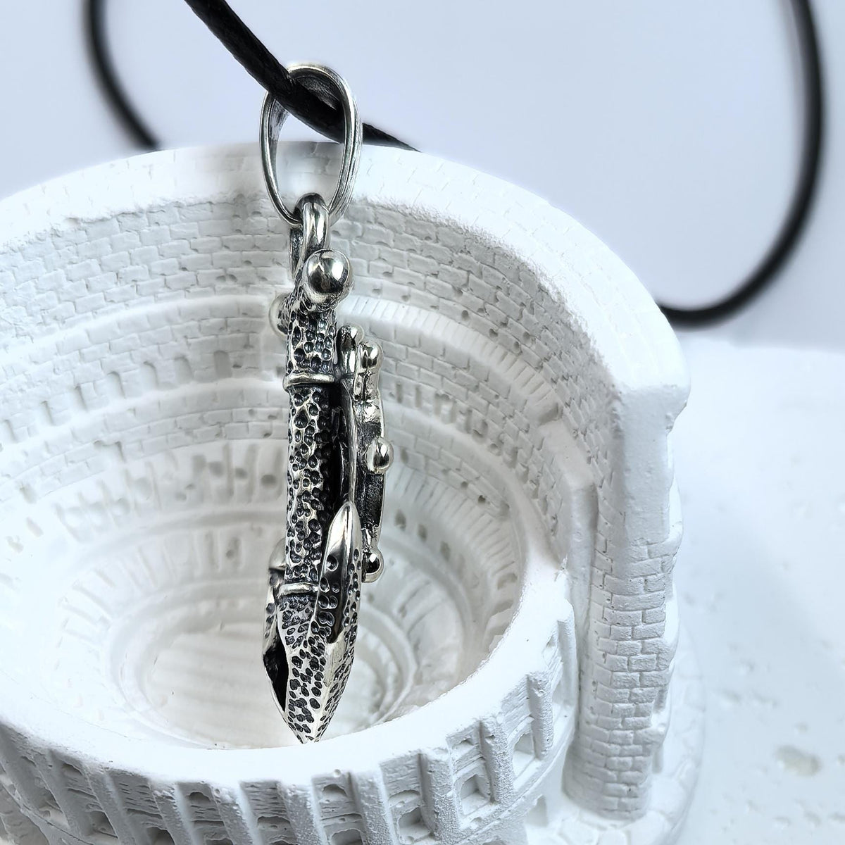 Sterling Silver S925 Anchor & Ship Wheel Pendant Necklace – Nautical Maritime Jewelry Gift