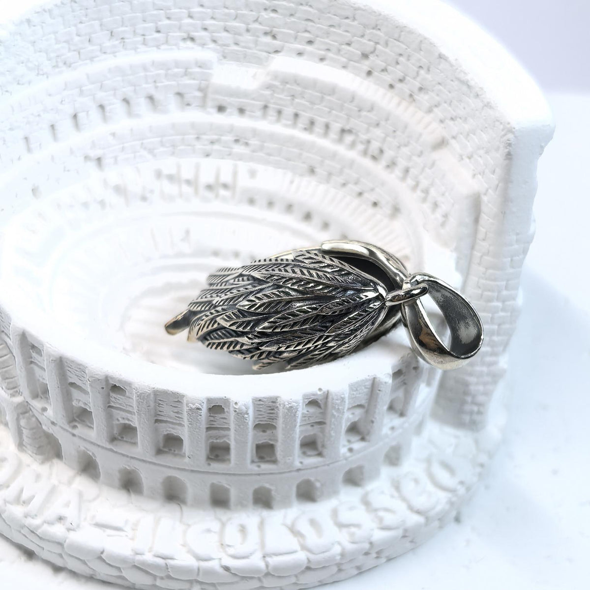 S925 Sterling Silver Feather Leaf Pendant Necklace – Vintage Style Boho Jewelry