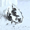 Vintage Victorian Style S925 Sterling Silver Rose Flower Ring – Adjustable