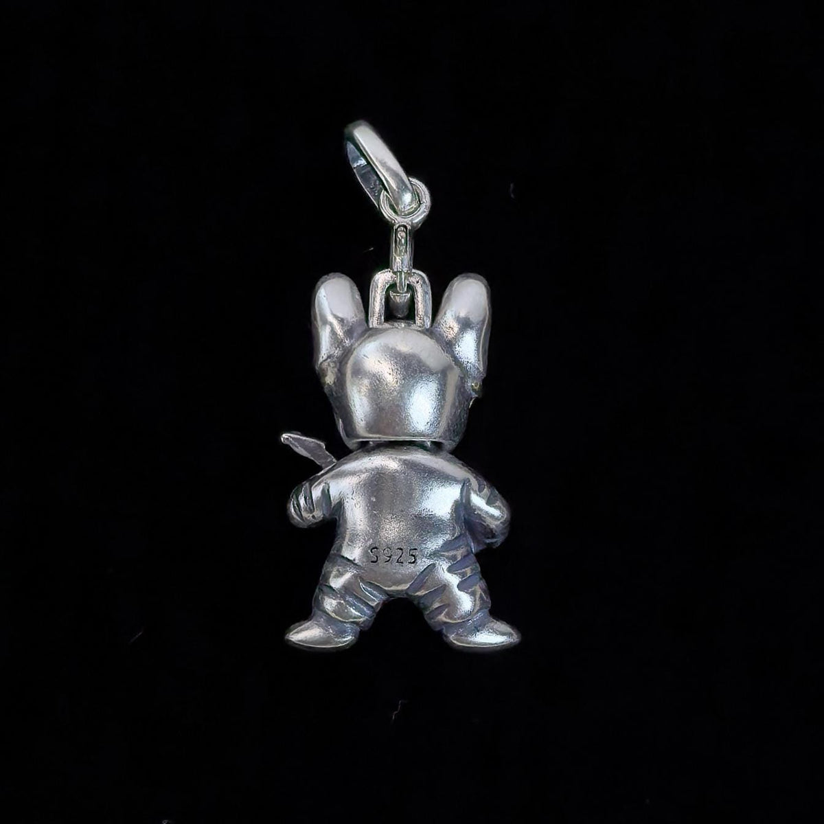 Sterling Silver Bulldog Guitar Pendant: Custom Engraved Dog Lover Necklace