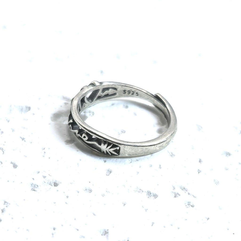 Romantic Silver Heartbeat Lover's Ring – Love Pulse Design Promise Band, Romantic Gift for Her or Him, Adjustable Size Style Jewelry
