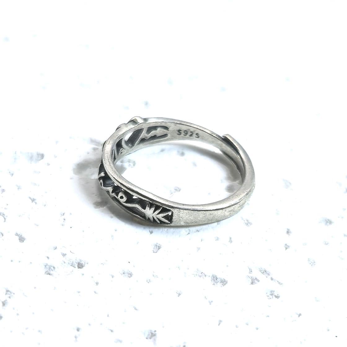 Romantic Silver Heartbeat Lover's Ring – Love Pulse Design Promise Band, Romantic Gift for Her or Him, Adjustable Size Style Jewelry