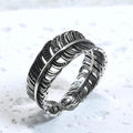 Adjustable Sterling Silver Feather Ring – Handmade Boho Jewelry