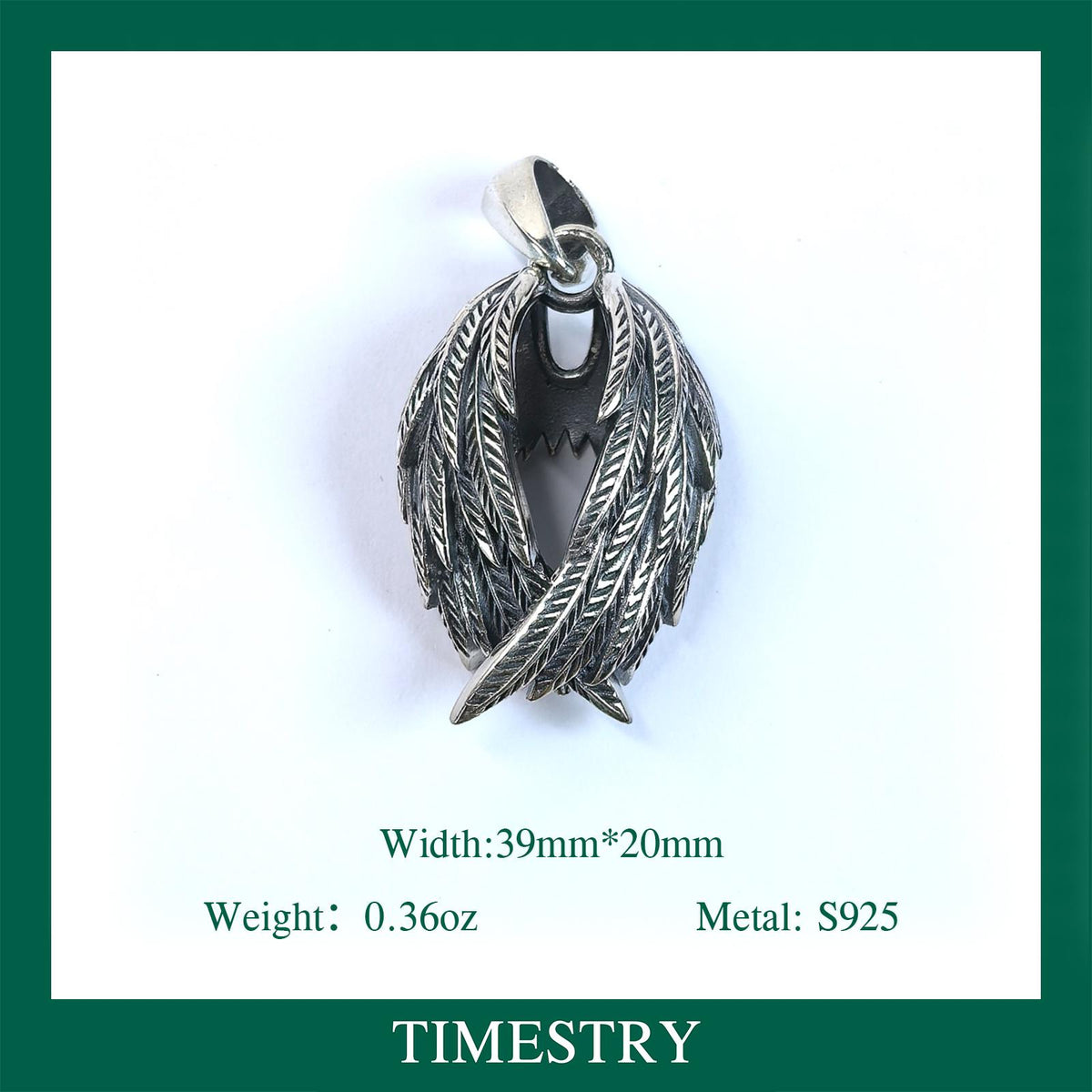 S925 Sterling Silver Feather Leaf Pendant Necklace – Vintage Style Boho Jewelry