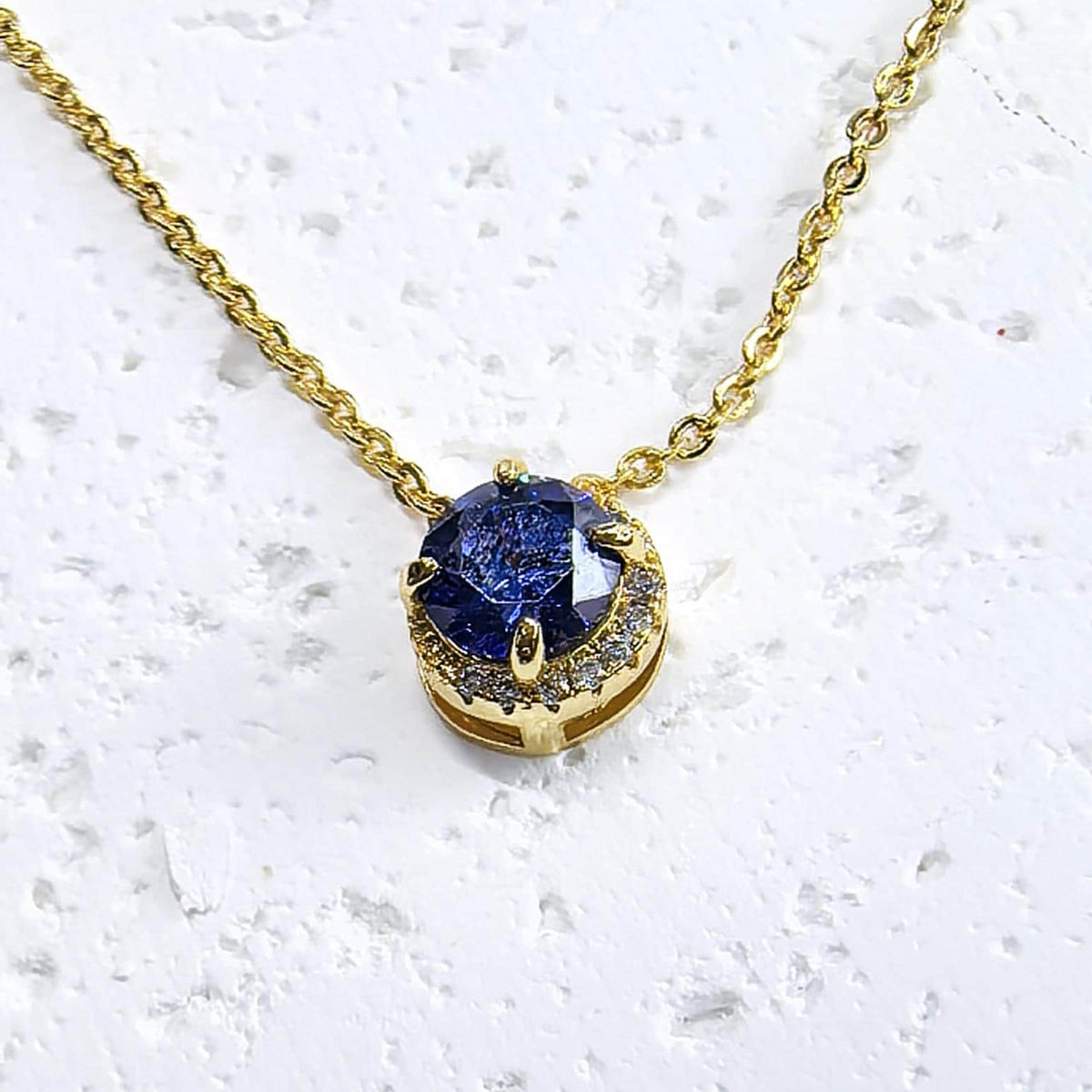 Natural Tanzanite Necklace 925 Sterling Silver 18K Gold Plated Pendant December Birthstone Blue Gemstone Necklace Gift for Her