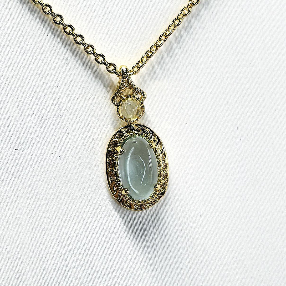 November Birthstone Gemstone Necklace Gift for Her Natural Sky Blue Topaz Necklace 925 Sterling Silver 18K Gold Plated Pendant