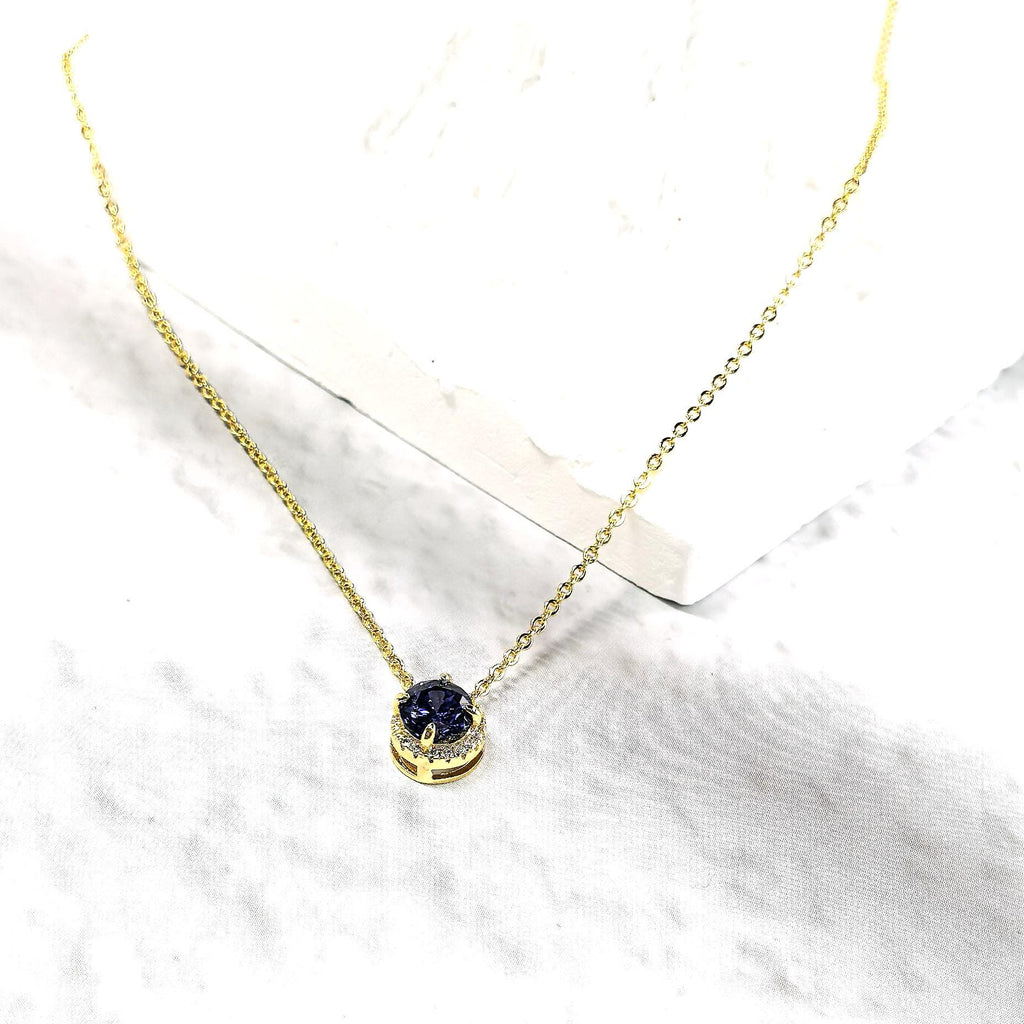 Natural Tanzanite Necklace 925 Sterling Silver 18K Gold Plated Pendant December Birthstone Blue Gemstone Necklace Gift for Her