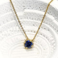Natural Tanzanite Necklace 925 Sterling Silver 18K Gold Plated Pendant December Birthstone Blue Gemstone Necklace Gift for Her