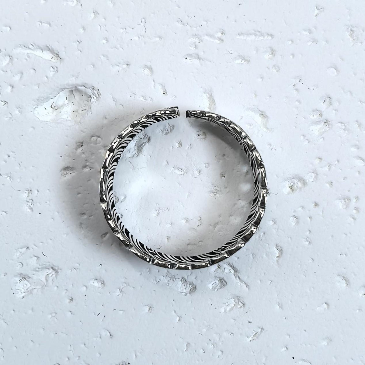 Adjustable Sterling Silver Feather Ring – Handmade Boho Jewelry