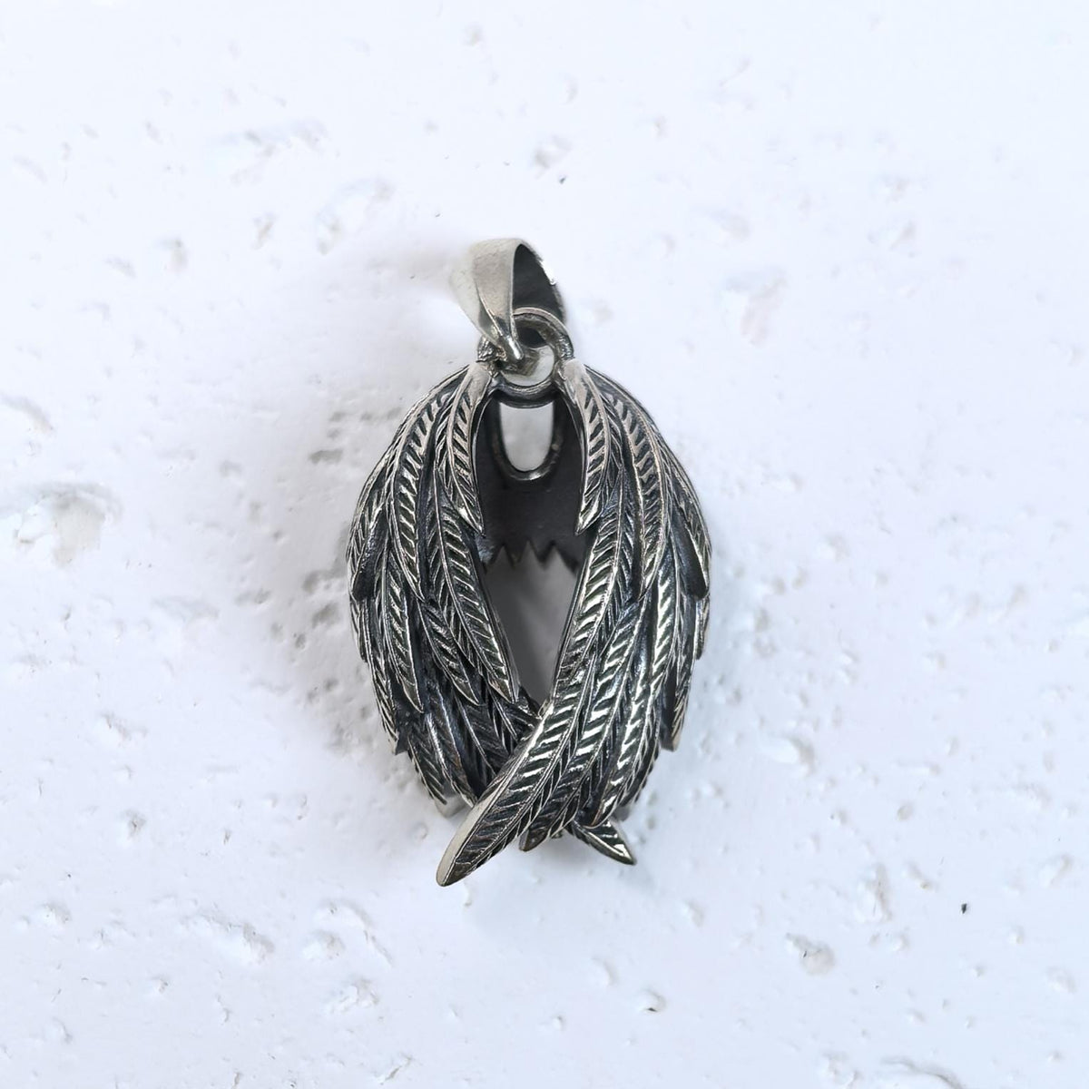 S925 Sterling Silver Feather Leaf Pendant Necklace – Vintage Style Boho Jewelry