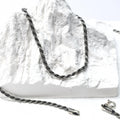 S925 Sterling Silver Rope Chain Necklace 18 inches