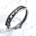 Romantic Silver Heartbeat Lover's Ring – Love Pulse Design Promise Band, Romantic Gift for Her or Him, Adjustable Size Style Jewelry