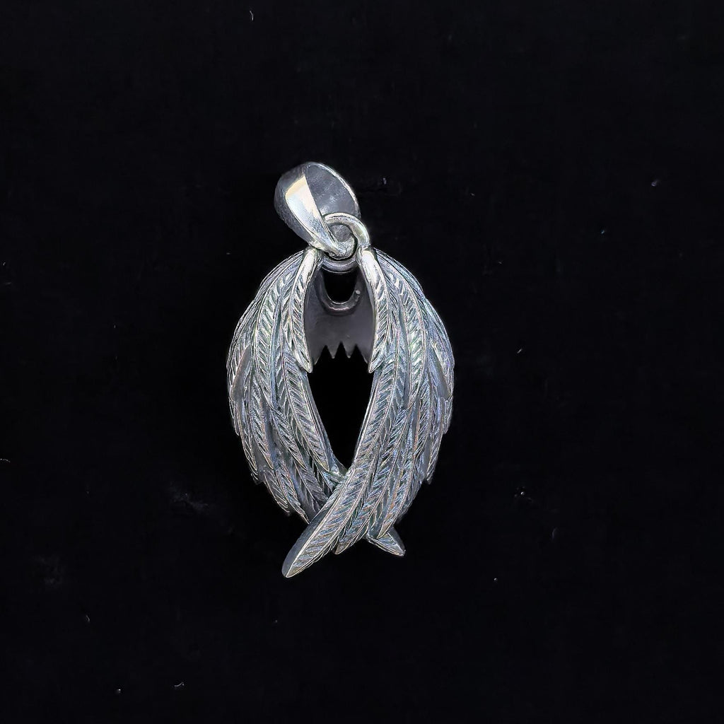 S925 Sterling Silver Feather Leaf Pendant Necklace – Vintage Style Boho Jewelry